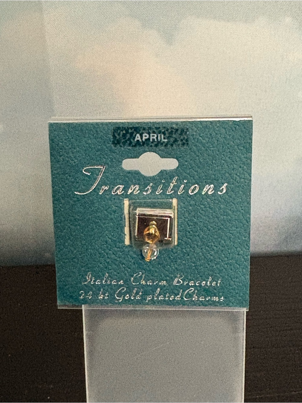 Transitions 24 KT gold plated charm Italian charm.  New.